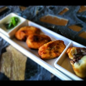 Mashed Potato Croquettes Stuffed with Brisket