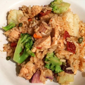 Morrocan Garlic Chicken and veg with rice