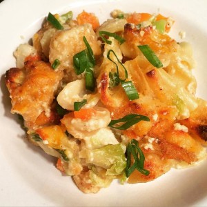 Fried Chicken Mac & Cheese Skillet Casserole